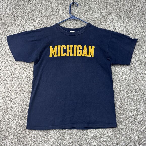 Vintage 80s Michigan Wolverines Shirt Men's Large USA Pullover Crewneck Champion - Picture 1 of 16